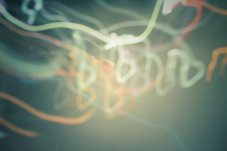 Blurred light trails