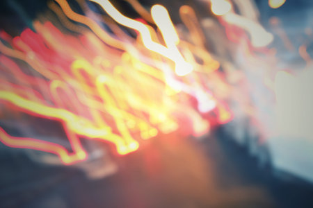 Blurred light trails