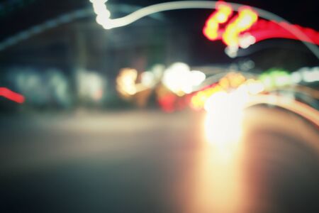 Blurred light trailsの写真素材