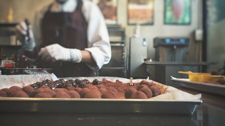 Chocolate trufflesの写真素材