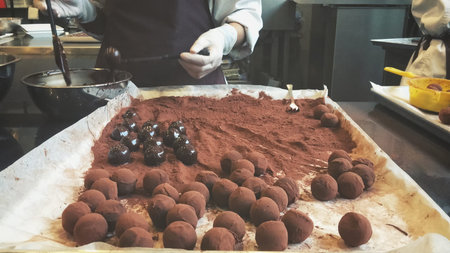 Chocolate trufflesの写真素材