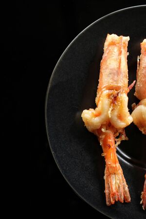 Fried shrimpsの写真素材