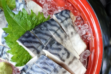 Saba fish sashimiの写真素材