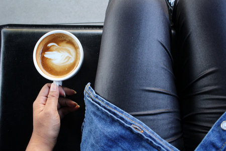 Woman drinking coffee