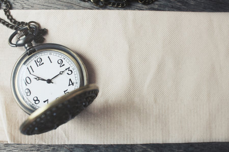 Vintage watch pocket with tissues paper