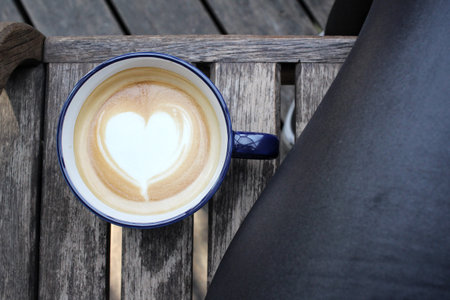 Selfie of coffee cup