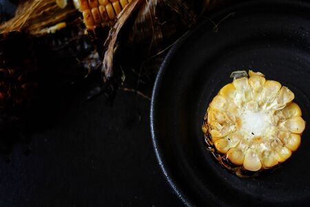Grilled cornの写真素材