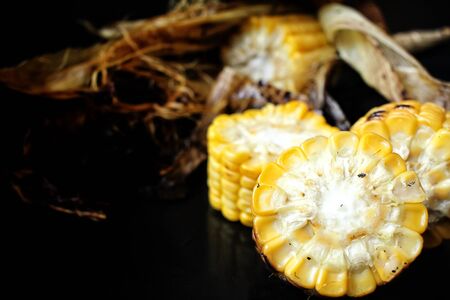 Grilled cornの写真素材