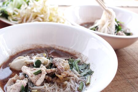 Vietnamese pho noodlesの写真素材