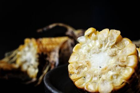 Grilled cornの写真素材