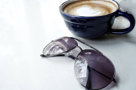 Latte art coffeeの写真素材