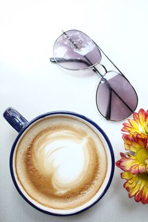 Latte art coffeeの写真素材