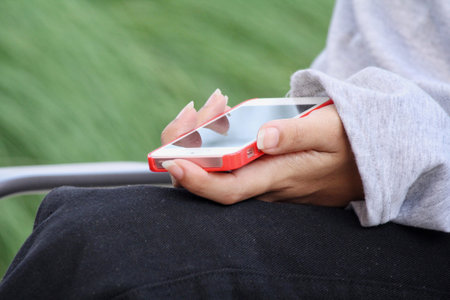Woman using smart phone
