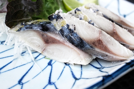 Saba fish sashimiの写真素材
