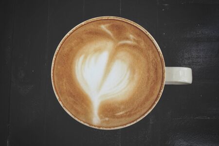 Latte art coffeeの写真素材