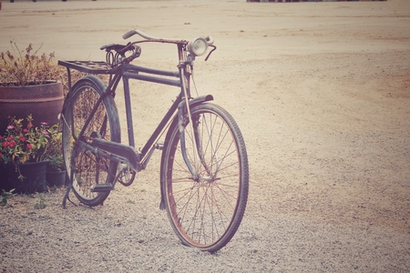 Vintage bicycle wheelの写真素材