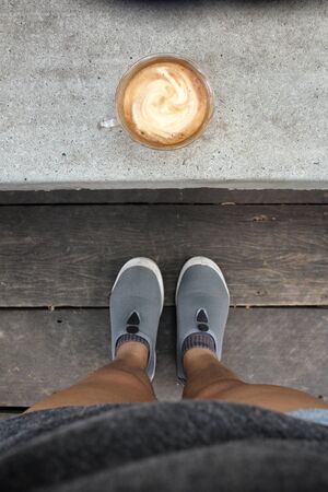 Woman drinking coffeeの写真素材