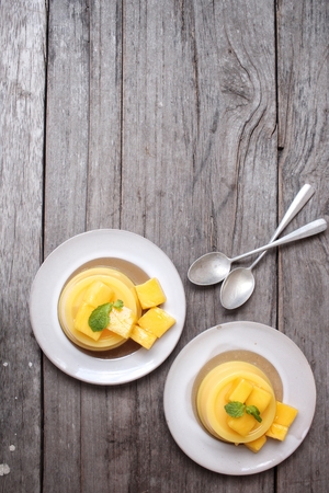 Mango puddingの写真素材
