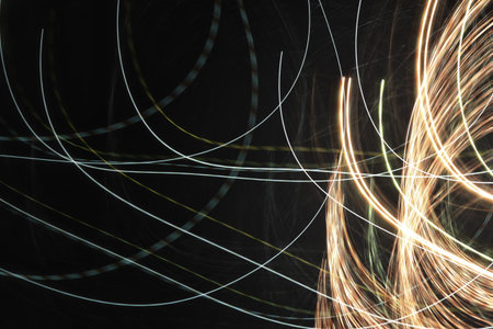 Blurred light trails