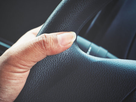Woman driving a car