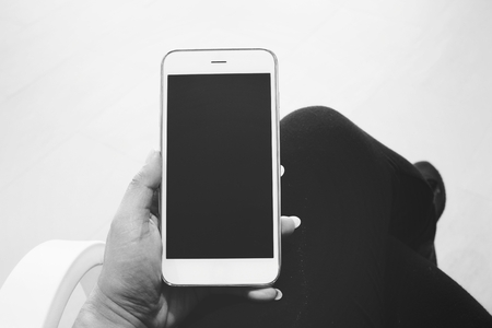 Woman using smart phoneの写真素材