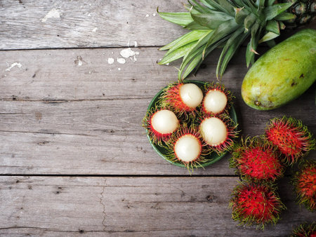 Rambutan fruitの写真素材