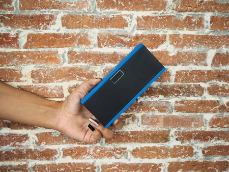 Woman using  speaker