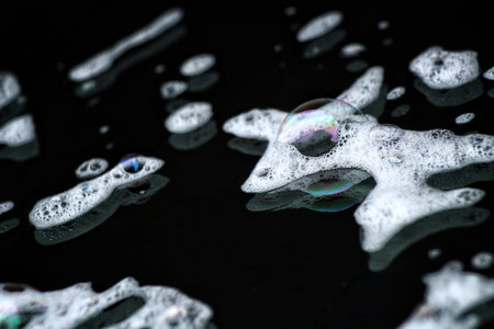 Bubbles of washing car