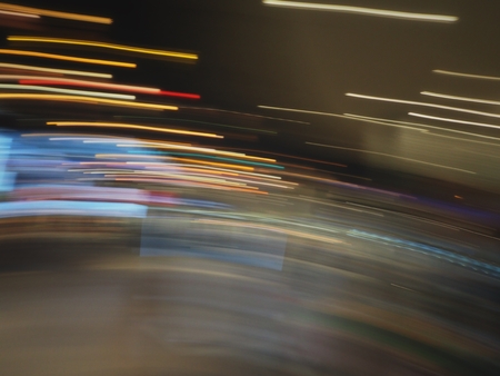 Blurred light trailsの写真素材