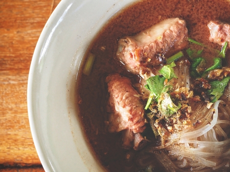 Vietnamese pho noodlesの写真素材