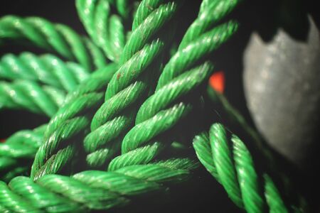 Green ropeの写真素材