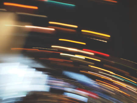 Blurred light trailsの写真素材