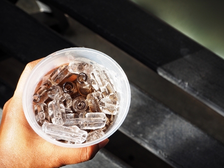 Woman drinking colaの写真素材