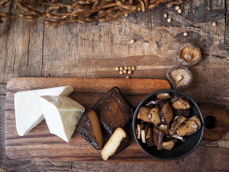 Black and white tofuの写真素材