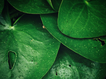Lotus leafの写真素材