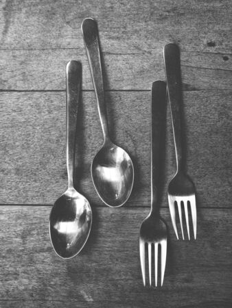 Fork and spoonの写真素材