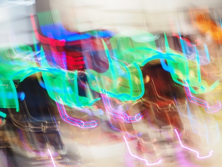 Blurred light trailsの写真素材