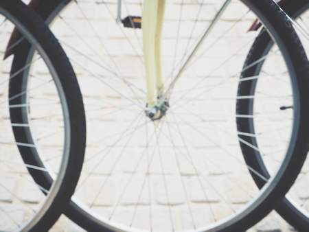 Blurred of bicycleの写真素材