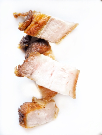 Pork belly grilled isolatedの写真素材