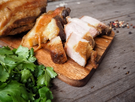 Pork belly grilled Chinese foodの写真素材
