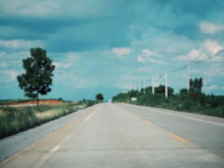 Blurred of roadの写真素材