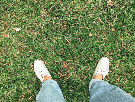 Selfie of sneakers
