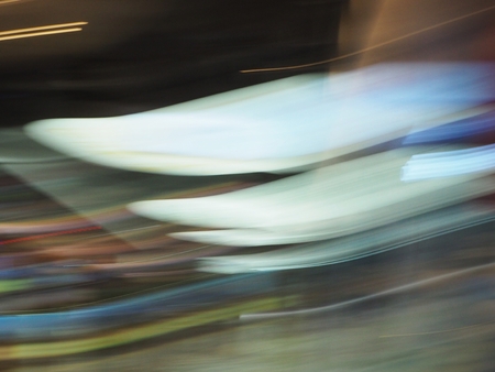 Blurred light trailsの写真素材