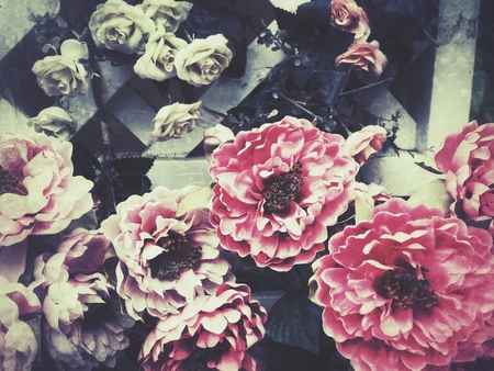 Beautiful of artificial flowersの写真素材