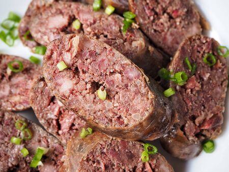 Soondae sausage Korean foodの写真素材