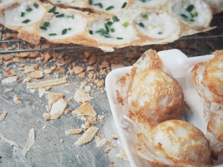 Coconut milk mix sugar and flourの写真素材