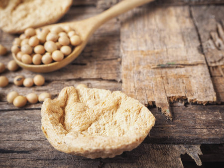 Soy protein for vegan foodの写真素材