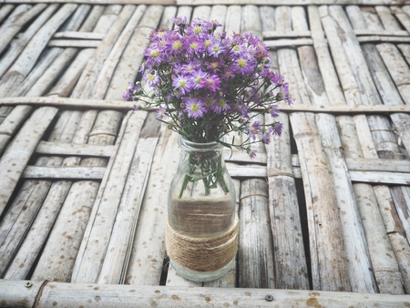 Dry flowers on the vaseの写真素材