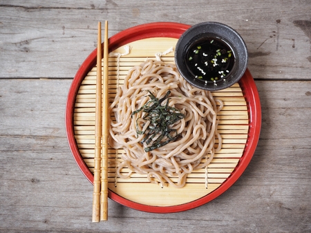 Soba noodles Japanese foodの写真素材