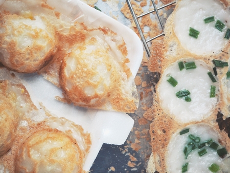 Coconut milk mix sugar and flourの写真素材